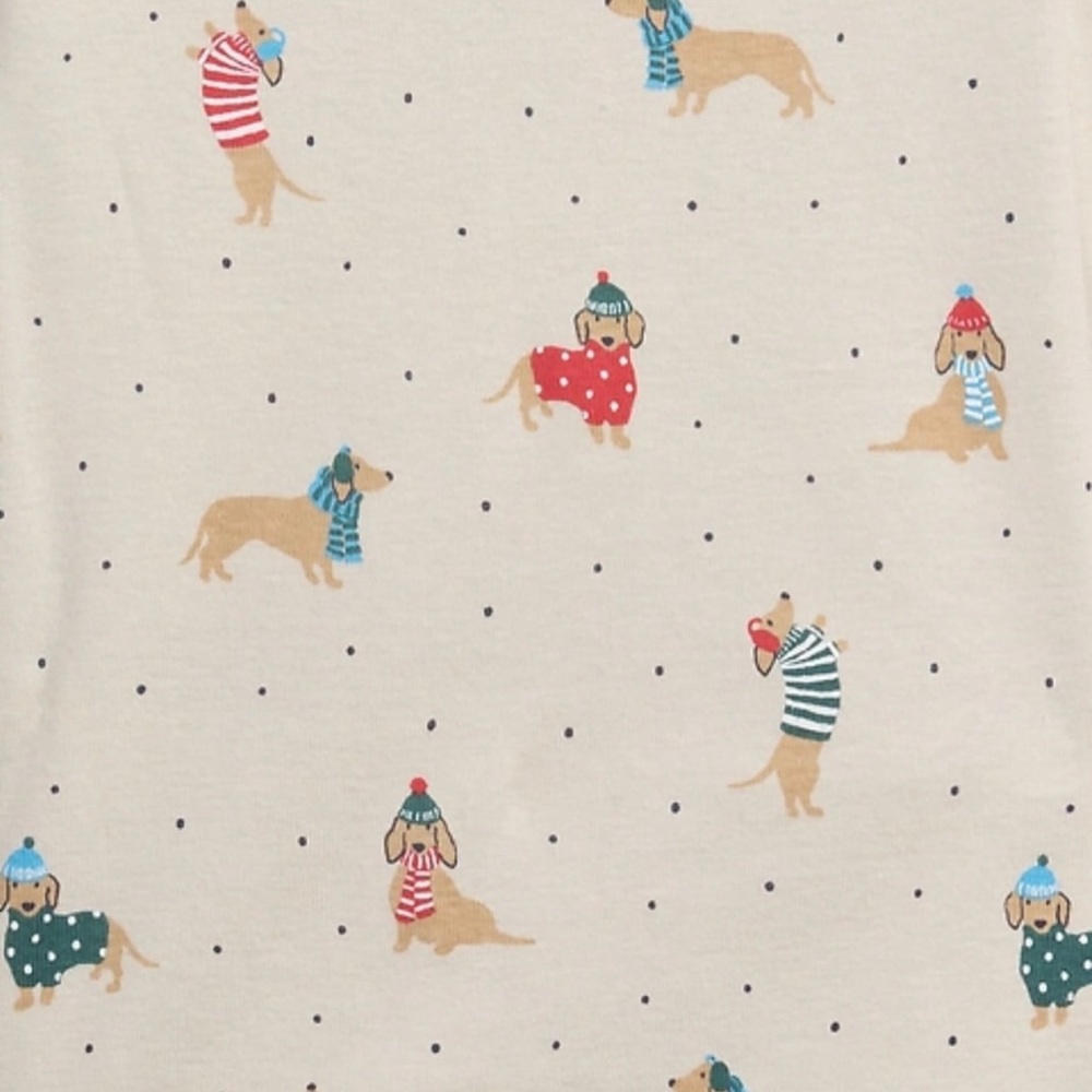 VIRAL NWT Sold Out Gap PJ Pants Women’s Flannel Dachshund Christmas Pajamas - Picture 3 of 4